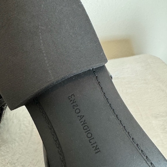 New! Retail $180 Enzo Angiolini Moto Black Leather Boots Size 9.5 - Picture 6 of 7